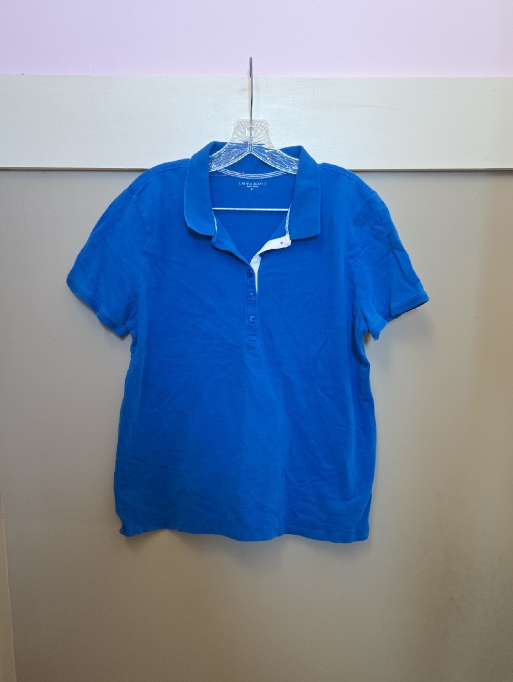 Laura Scott Royal Blue Women's Polo Top